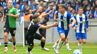 Hertha im Spiel gegen Hannover (imago images/Daniel Lakomski)